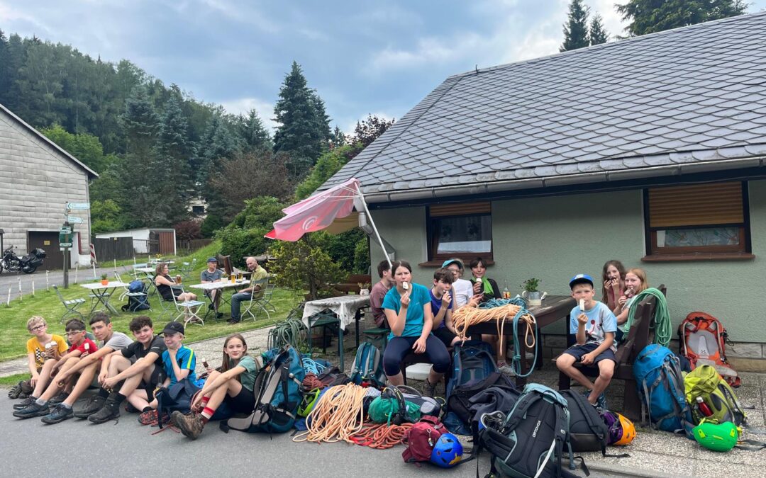 Kletterwochenende Bahra: 17 Kinder & 35°C