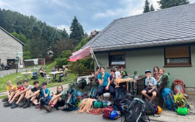 Kletterwochenende Bahra: 17 Kinder & 35°C